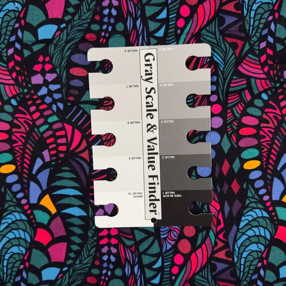 Multicolor Zentangle Print by Keepsake Calico Fabric | 1/2 Yard | Abstract